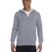 Unisex Heathered Full-Zip Hooded Sweatshirt