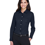 Ladies' Crown Collection® Solid Stretch Twill Woven Shirt