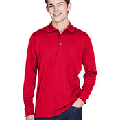 Adult Pinnacle Performance Long-Sleeve Piqué Polo with Pocket